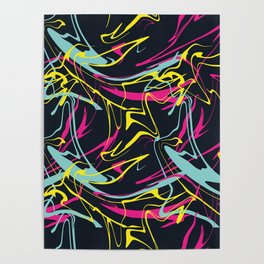 Acrylic paint splatter paint pattern abstract watercolor Poster