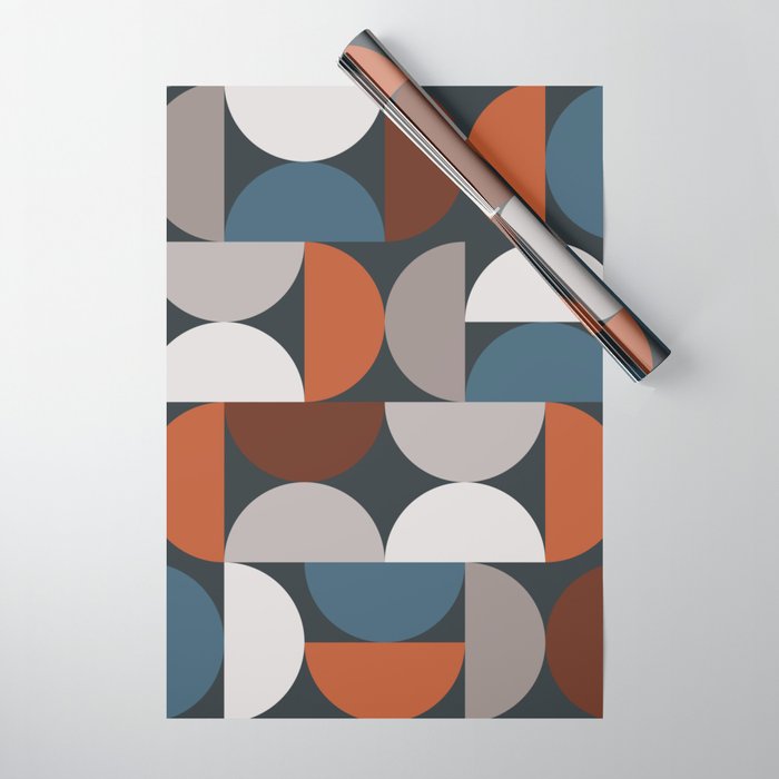 Mid Century Modern Geometric 24 Wrapping Paper