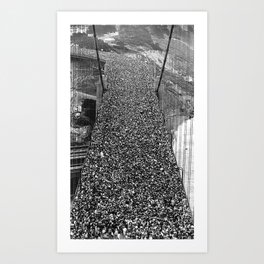 Golden Gate Bridge, San Francisco opening day on May 27th, 1937 black and white photography Art Print