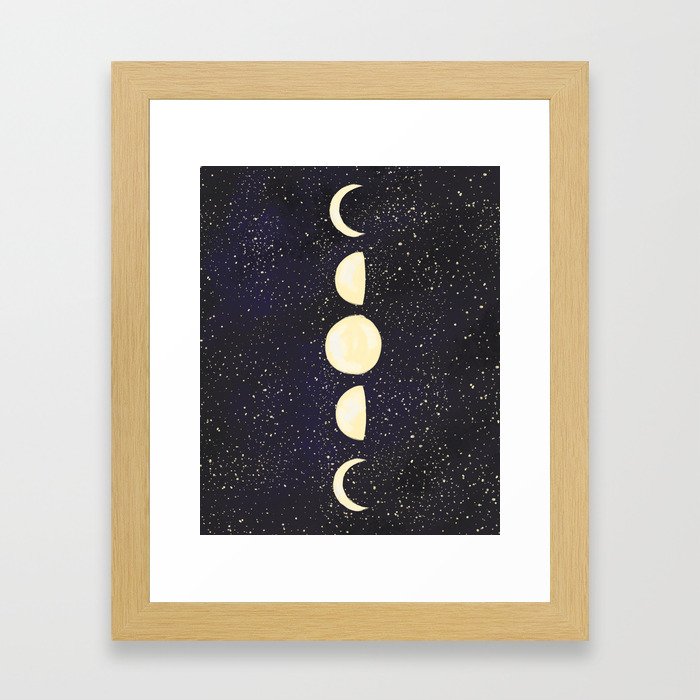 Phases of the Moon Framed Art Print