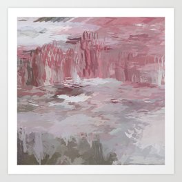 pink Abstract painting Art Print