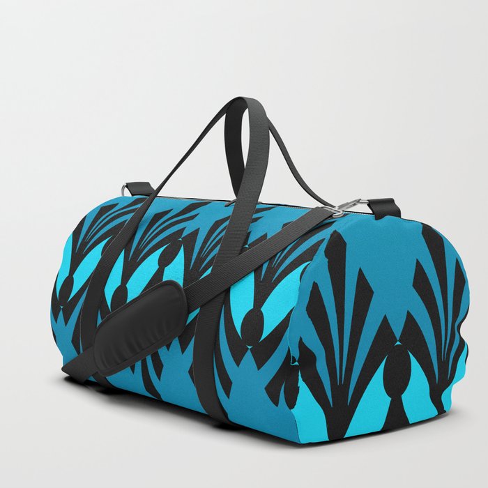 Art Deco Turquoise Pattern Duffle Bag