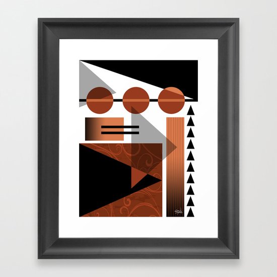 AZTEC DESERT | brown Framed Art Print