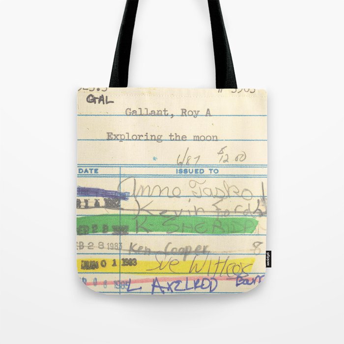 Library Card 3503 Exploring the Moon Tote Bag