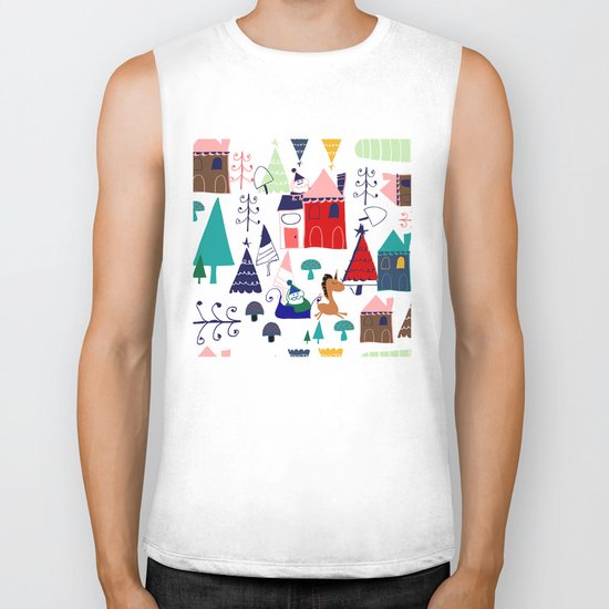Christmas unicorn Biker Tank