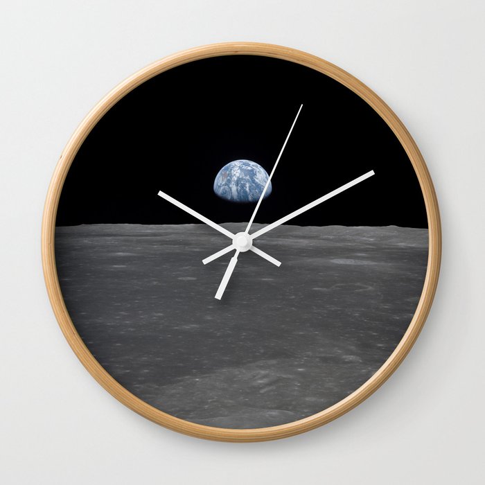 see the marble from the moon | space 005 Wall Clock