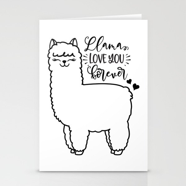 Llama Love You Forever Stationery Cards