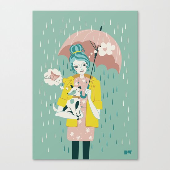 Walking the Dog Canvas Print