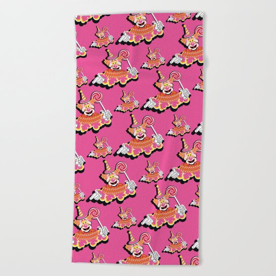 Retro Clown Beach Towel