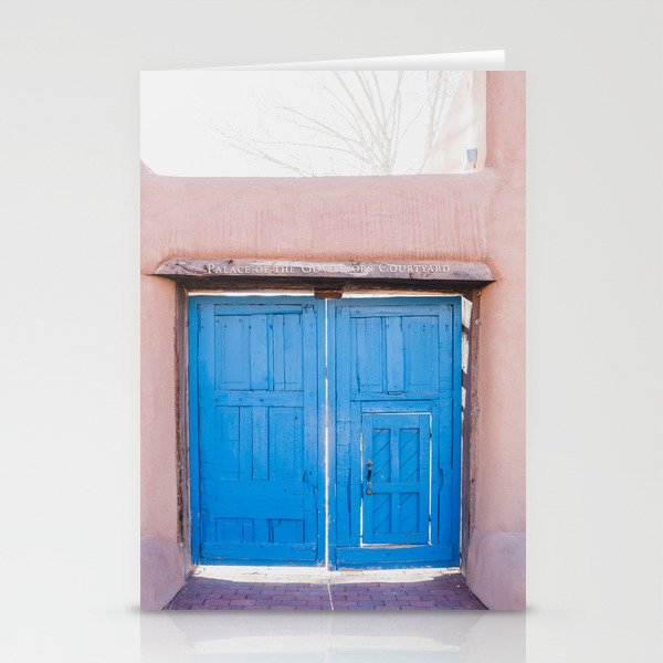 Blue Door Palace of the Governors Santa Fe Photography Stationery Cards