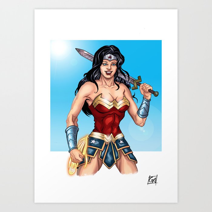 Wondie Art Print | Drawing, Pop-art, Comics, Dccomics, Wonderwoman