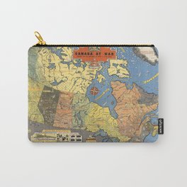 1944 Vintage map of Canada Carry-All Pouch