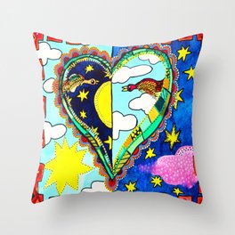 MY HEART IS FULL OF DAYS AND NIGHTS Throw Pillow