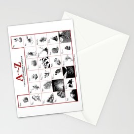 A-Z Animals Stationery Cards