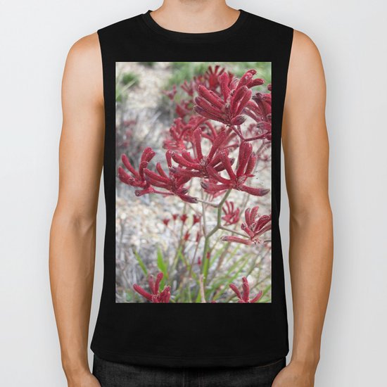 Red Kangaroo Paw Biker Tank
