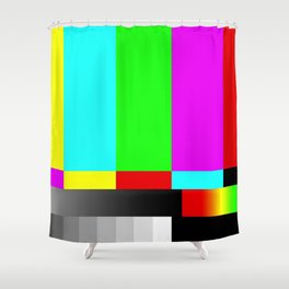 SMPTE Television TV Color Bars Shower Curtain