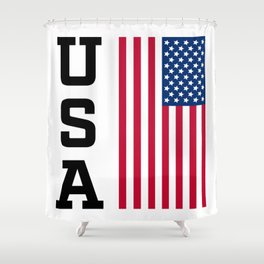 American Flag USA Patriotic Shower Curtain