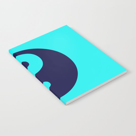 Harmony Yin Yang Navy Turquoise Notebook
