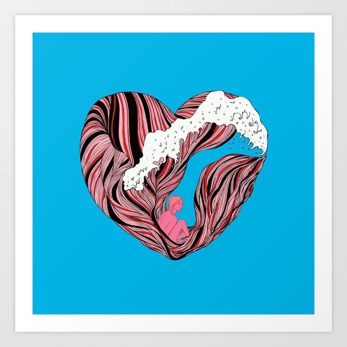 Ocean Heart Art Print
