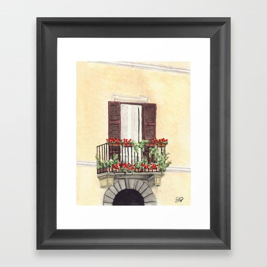Italian Balcony Framed Art Print