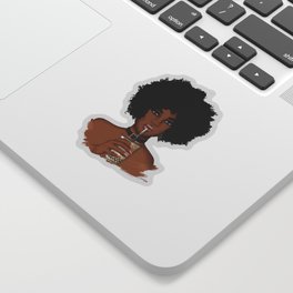 Woman With Boba Tea | African American Sticker