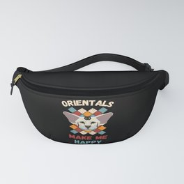 Orientals Makes Me Happy - Cat Lovers Fanny Pack