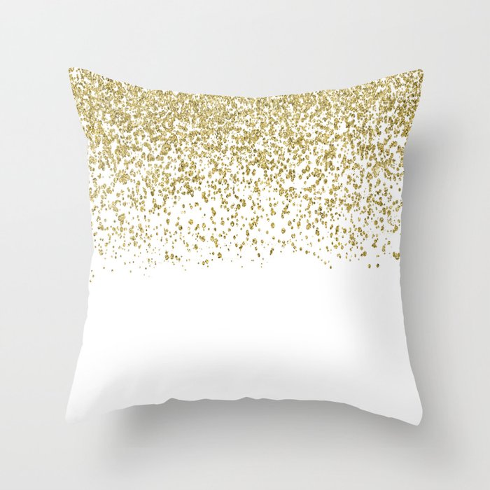 Gold glitter pillow deals