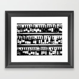 Wine Bottles in Black And White #decor #society6 #buyart Framed Art Print
