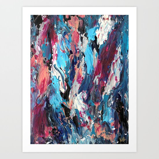 Blue Moon Abstract Art Print