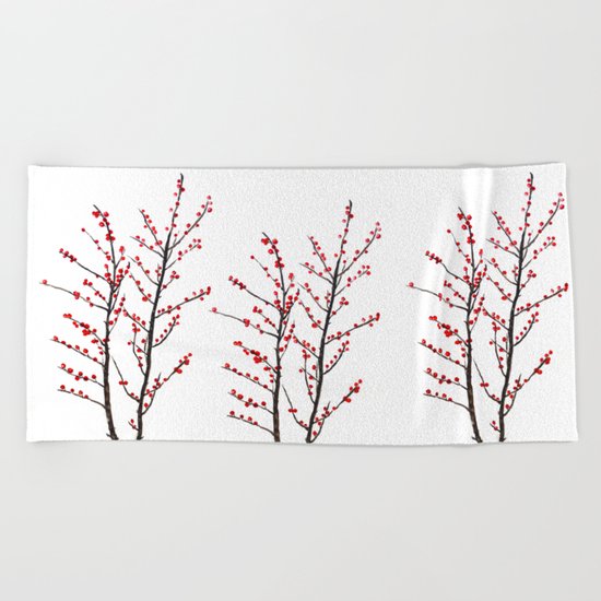 red beans branch Beach Towel