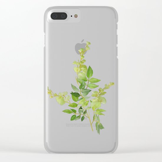 Yellow Tiny Flowers Clear iPhone Case