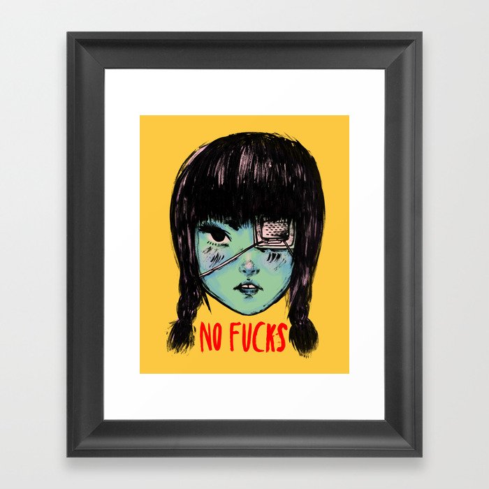 no fucks Framed Art Print