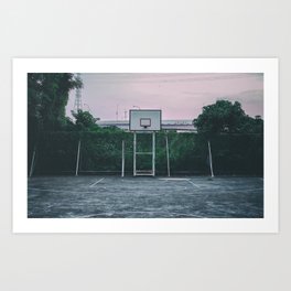 Basketball court Art Print