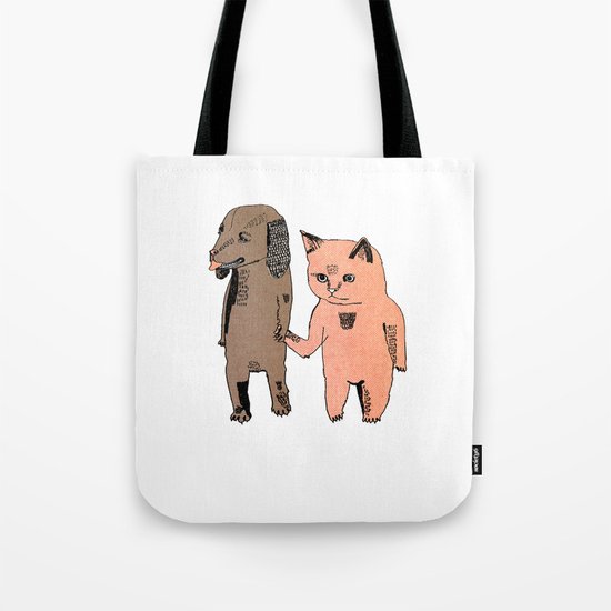 Cat and Dog Tote Bag