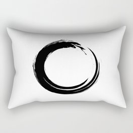 Black enso circle Rectangular Pillow