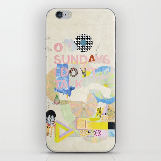ON SUNDAYS I DON'T TALK iPhone & iPod Skin