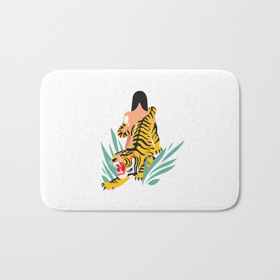 Waking the tiger Bath Mat