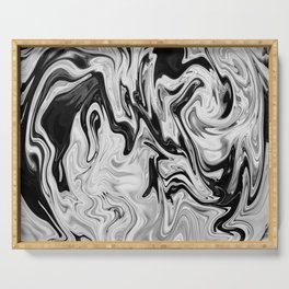 Abstract Marble Painting Serving Tray