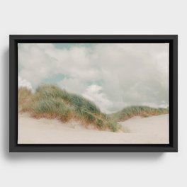 Sea Grass - California Beach Dunes, Landscape Photography Framed Canvas