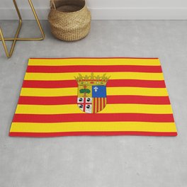Flag of Aragon Area & Throw Rug