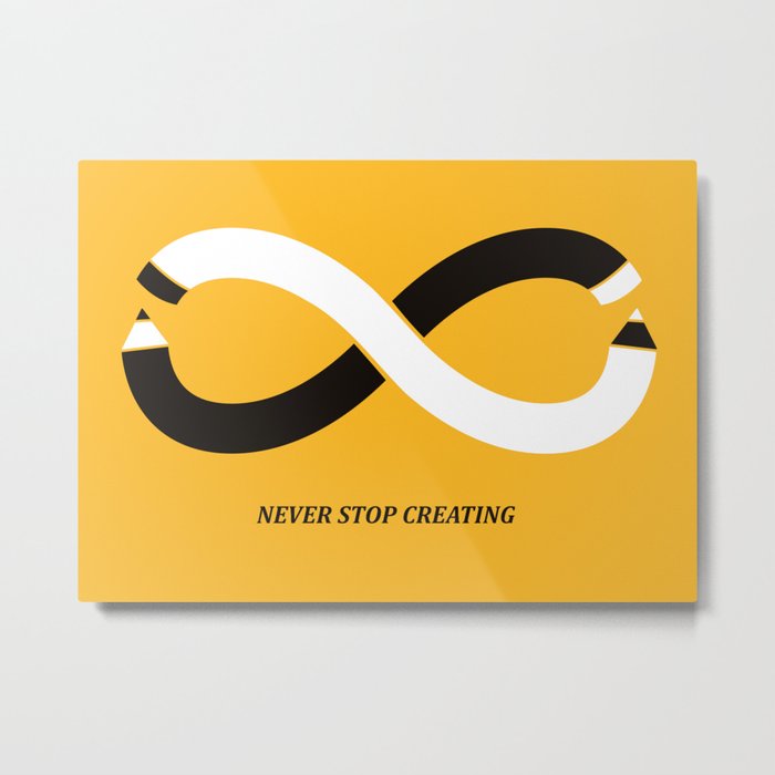 Never stop creating (the infinity pencil) Metal Print
