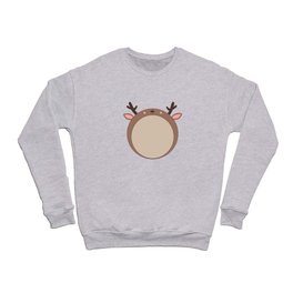 Reindeer Deer Funny Animals Spherical Rudolf Crewneck Sweatshirt