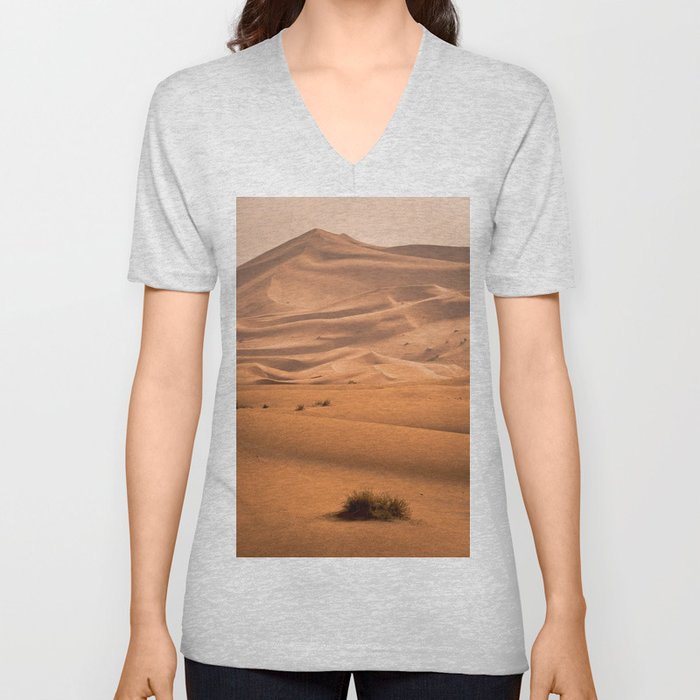 Desert Sand Dune during Summer V Neck T Shirt