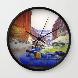 Rafting Rest Area Wall Clock