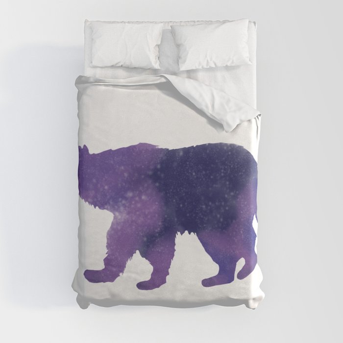 Some Bear Out There, Galaxy Bear Duvet Cover