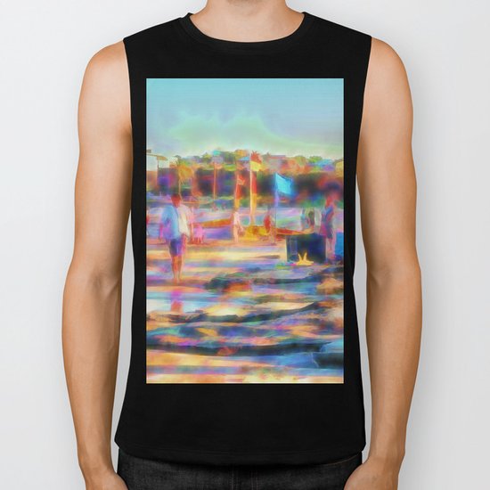 Summer fun at the beach Biker Tank
