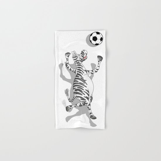 Zebra Football Hand & Bath Towel