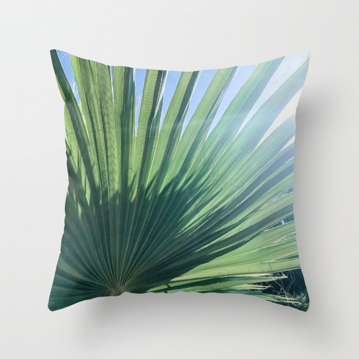 Rays and Fronds Throw Pillow