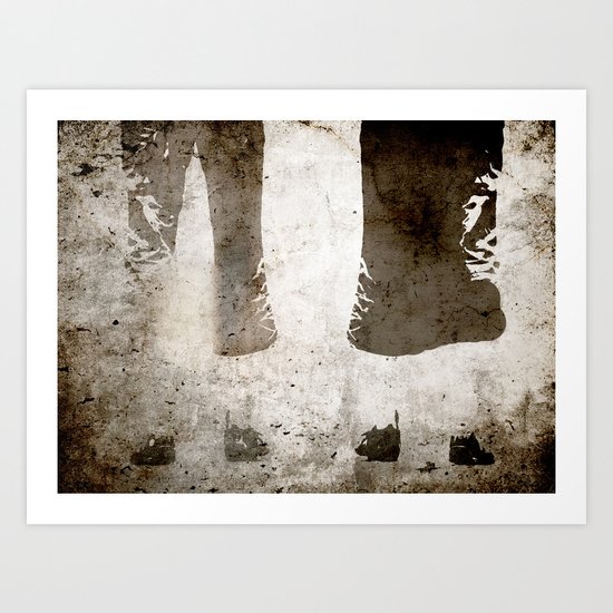 Man and woman - wait Art Print