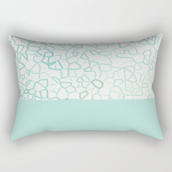 Abstract on Turquois Rectangular Pillow